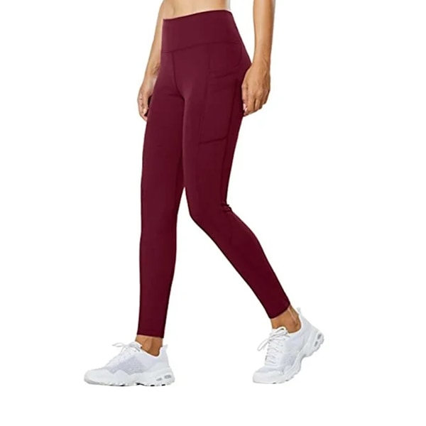 Yoga Bukser Trenings Shorts Dame Kvinner Yoga Bukser Fleeceforet Vanntett Leggings Høy Midje Varm Vinter Hiking Running Leggings Lommer