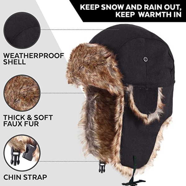 Winter Trooper -hatut miehille ja naisille kylmän sään lumivarusteet
