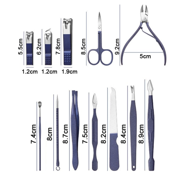 Manikyrsett Negleklipper Rustfritt Stål Manikyrsett