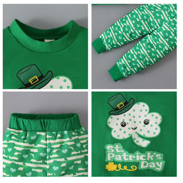 Baby St Patricks Day Outfit Boy Bodysuit Trykt T-Shirt