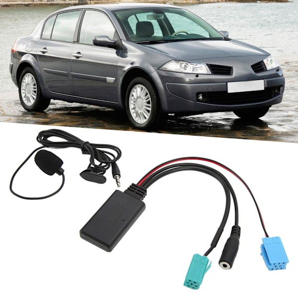 Bluetooth AUX IN Cable Auxiliary Input Adapter Handsfree Microphone Replacement for Megane 2 Updatelist Radio