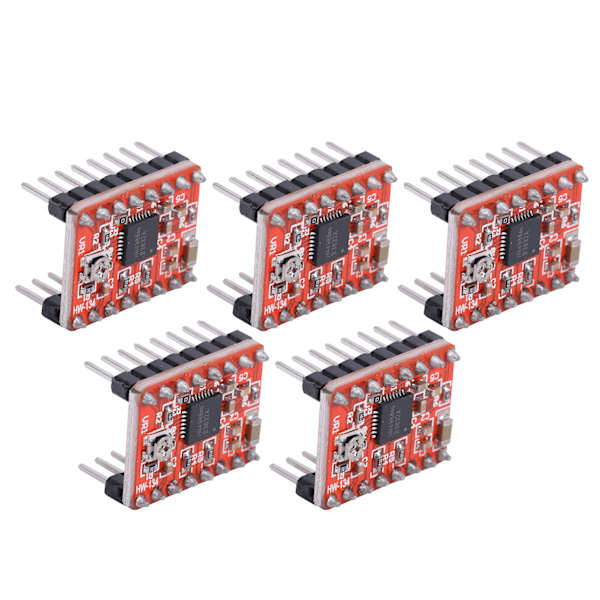 5 stk Stepper Motor Driver Modulbrett for Ramps 1.4 A4988 3D-skrivertilbehør