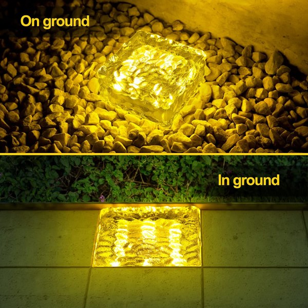 Solar Ground LightsSolar Garden Lamp med 8 LED Vattentät 1PCS