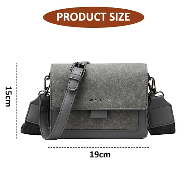 Ny mote frostet messengerbag for kvinner, enkel retro PU skulderbag