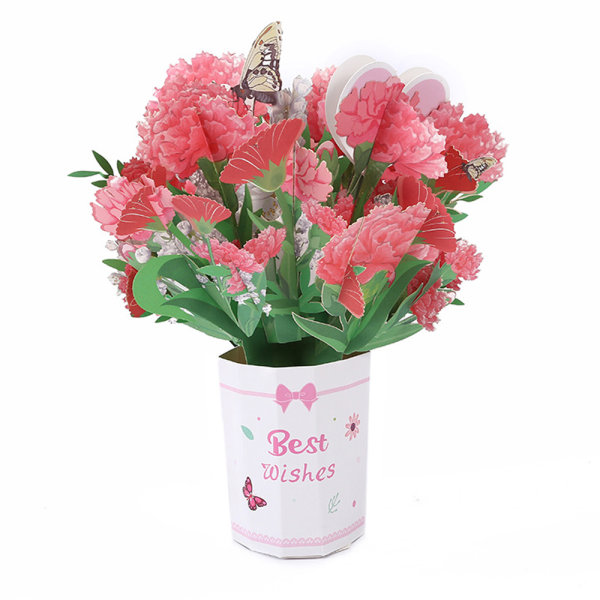 Kukkakimppu Pop Up -kortti - 3D-kukkakortti, äitienpäivä