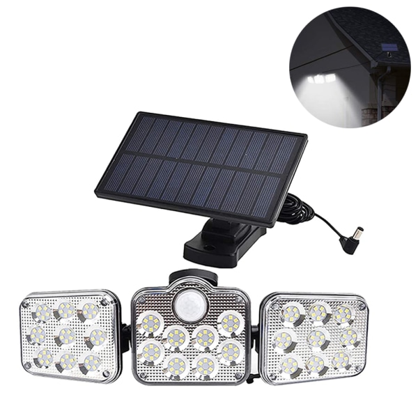 Solar Lights Outdoor, 3 Modes Justerbare Solar Security Lights m