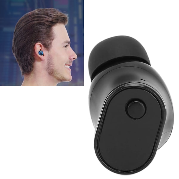 Single Bluetooth Mini Earbuds Bluetooth 5.2 Noise Reduction Ergonomic Digital Display Single Ear Wireless Headphone