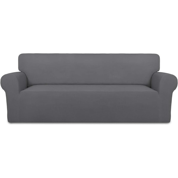 Super Stretch Stol Sofa Betræk – Spandex Anti-Skrid Sikker Blød Sofa Betræk, Vaskbar Møbelbeskytter med Anti-Skrid Skum og Elastisk Bund til Grey