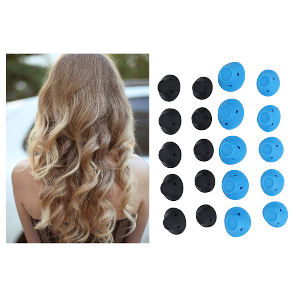 20pcs Hair Rollers DIY Hairstyle Silicone Salon Hair Dressing Curlers for Women Girls