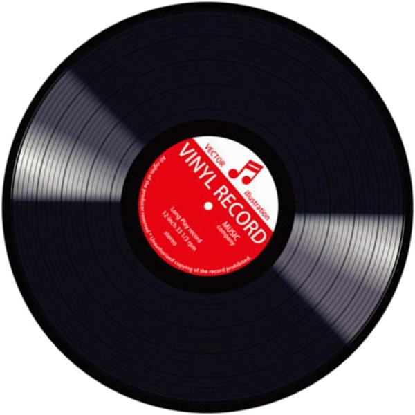 Vinyl Plade Design Rund Gulvmåtte 60/80 / 100cm Stue