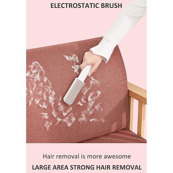 Genanvendelig Lint Roller, Selvrensende Lint Rollere, Dyrehår Fjerner, Dobbeltsidet Lintbørste Lint Rollerbørste til Hunde- & Kattehår Fjernelse Rejse Lint White