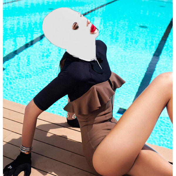 Svømmehette Facekini Face Bikini Sunblock Protect Mask