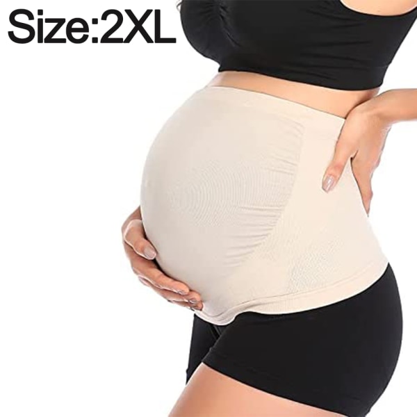 Hudtone gravide kvinner med elastisk magebelte, rygg