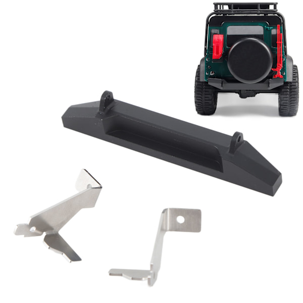 1/18 RC Car Rear Bumper 83mm Length Rear Bumper with Winch Mount for Traxxas TRX4M Defender