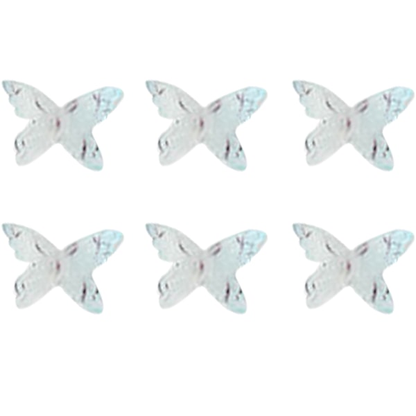 3D Neglekunst Negle Sommerfugl Rose Neglekunst Charms Farverige Neglekunst Glitter med Rhinesten Faux Pearl Negleklistermærker til Piger DIY Smykker Blomster Blå