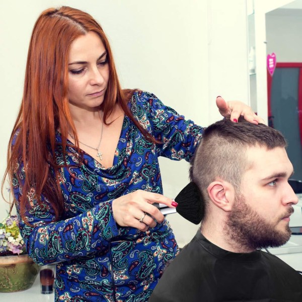 Profesjonell hårklipp kappe Salong Cape, frisørkappe og hals