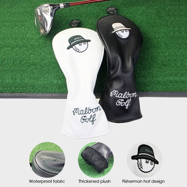 Golf Club Head Cover, WHITE HYBRID COVER, Hybrid Cover White Hybrid Cover-Hybrid Cover