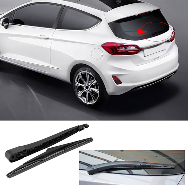 Car Rear Windshield Windscreen Wiper Arm & Blade Set for Ford Fiesta MK6 MK7 ST150 02-08