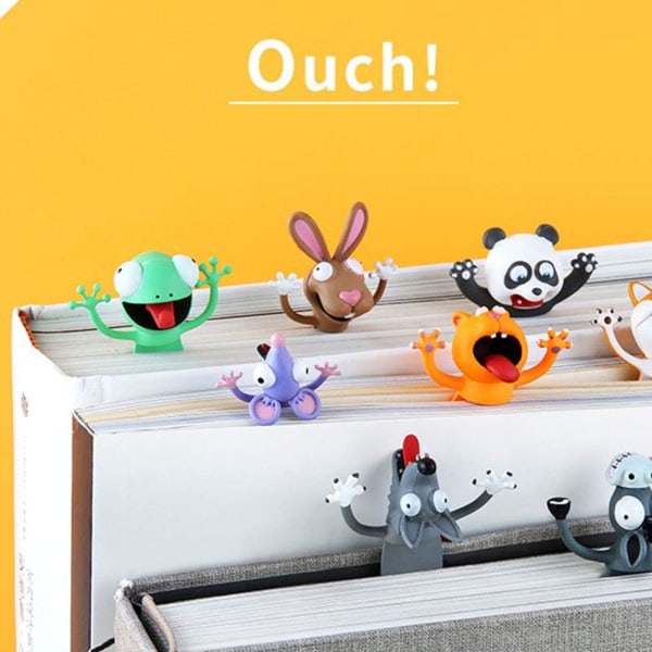 Ouch Animal Bookmarks, 3D Christmas Bookmarks for Kids and