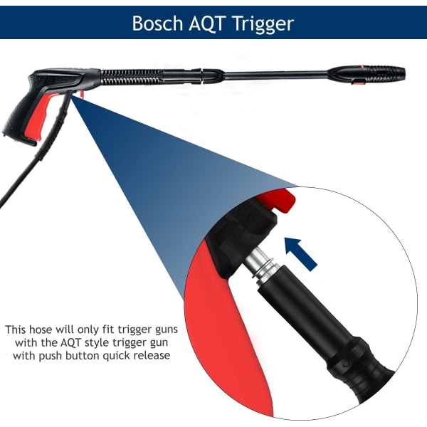 15M Bosch højtryksslange med lynkobling - tilbehør