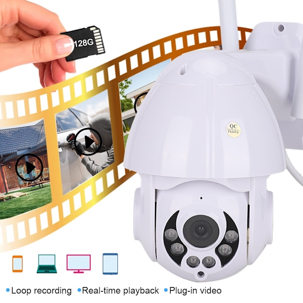 110-240V WiFi 1080P IP IR Outdoor Intercom 4x Digital Zoom Security Dome Camera