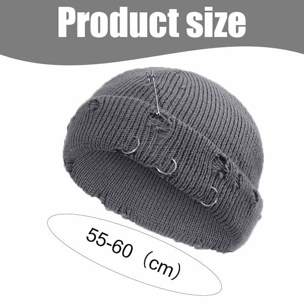 Unisex Beaniehatt - Trendig Hiphop Slouchy Stickad Skallehatt