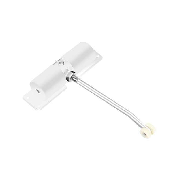 Automatisk Dørlukker, Aluminium Legering Materiale, Fjeder Dørlukker, Justerbar Automatisk Dørlukker, med 4 Skruer, Klistermærker og Jernplade, Kan