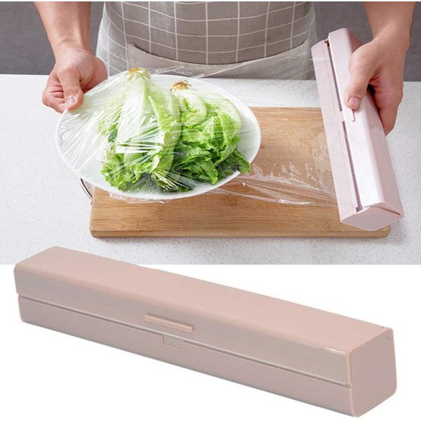 Folie Cutter, Folie Dispenser Folie Cutter til aluminium eller husholdningsfilm Folie Dispenser lavet af plastik til husholdningsfilm, staniol, hjemmekøkken, restaurant