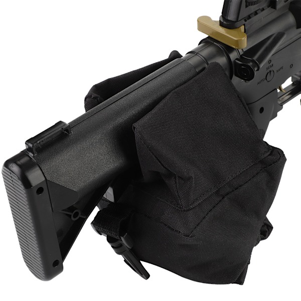 Ouppackade Skytte Fram Bak Bänkstödspåsar Set Gevär Rifle Målstativ för Jakt (Svart)