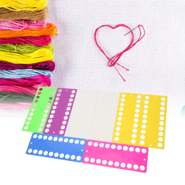 8PCS Cross Stitch Thread Holder for Cross Stitch Embroidery Thread Holder Reusable Plastic Cross Stitch Thread Organizer