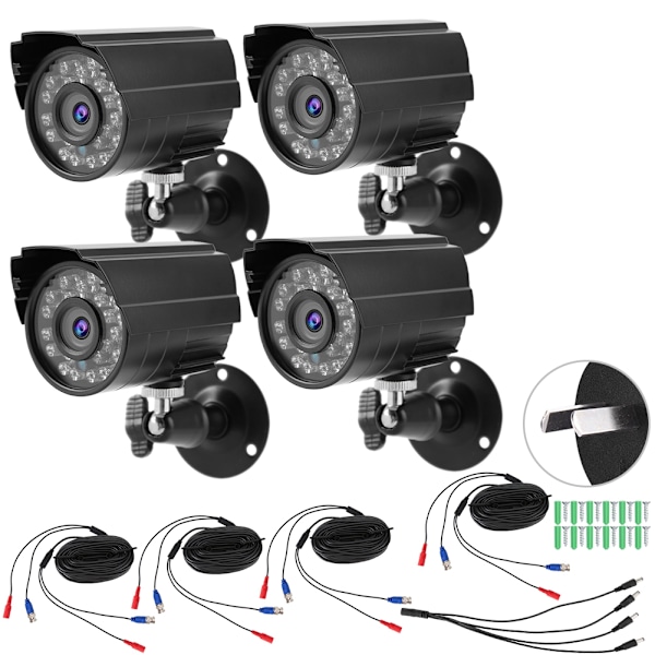 4-i-1 4MP AHD/TVI/CVI/CVBS Hybrid HD CCTV IR Sikkerhedskuglekamera NTSC(AU Stik)