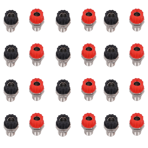 20 Sæt Connector Binding Post Nikkelbelagt Messing Bananstik Jack Undervisningsinstrument Tilbehør 4mm