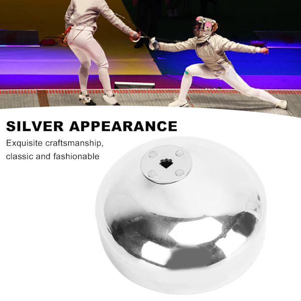 Epee Håndbeskytter Fægtning Aluminiumlegering Foil Epee Sværdbeskytter Fægtningstilbehør til Træningskonkurrence Sølv Voksen 13cm/5.1in