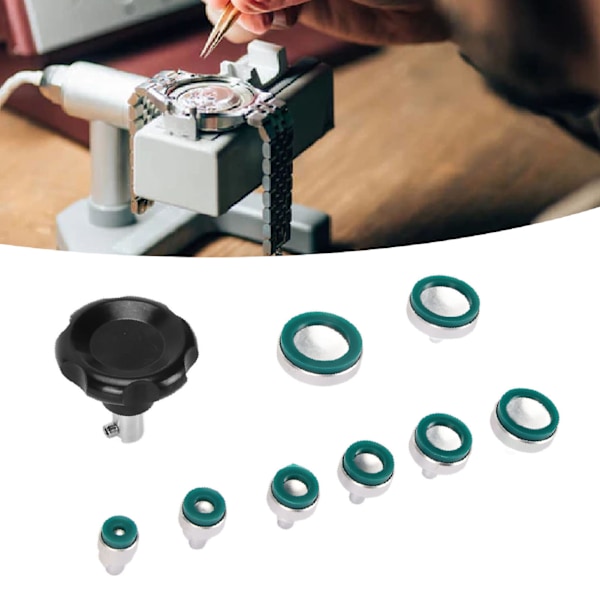 8 Sizes Watch Suction Cup Opener Tool Holder Kit Repair Remover Adjustable Back Watchmaker Tool Opener Watch Die Green