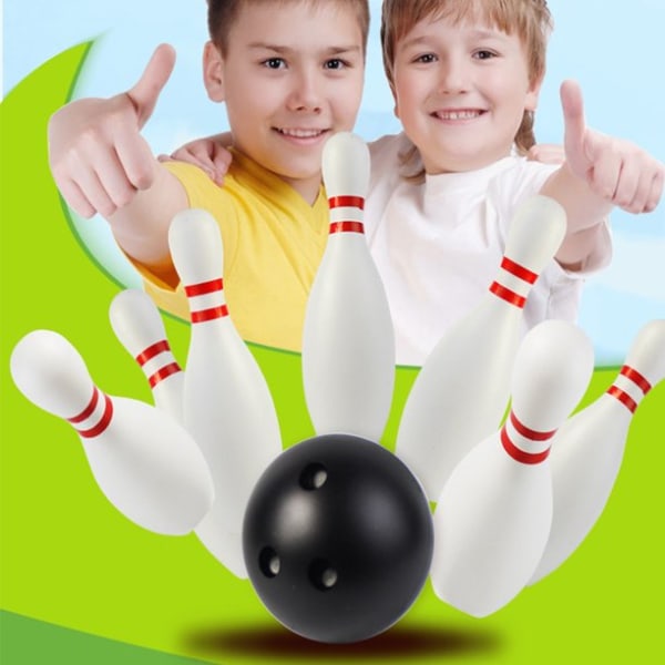 Bowlingsett for barn, med 10 bowlingkuler og 2 baller,