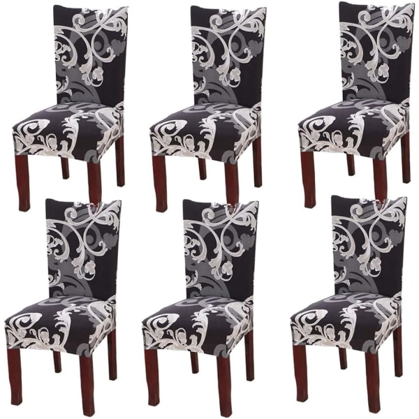 YISUN Universal Stretch stolöverdrag Set med 4 och 6 stolsöverdrag för stol Matsal European King