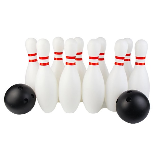 Bowlingsett for barn, med 10 bowlingkuler og 2 baller,