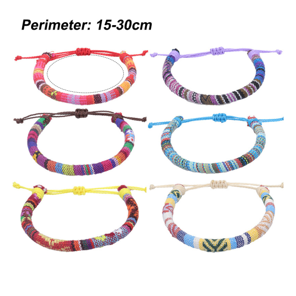6pcs Friendship Bracelets, Braided Bracelet Set, Easter Basket