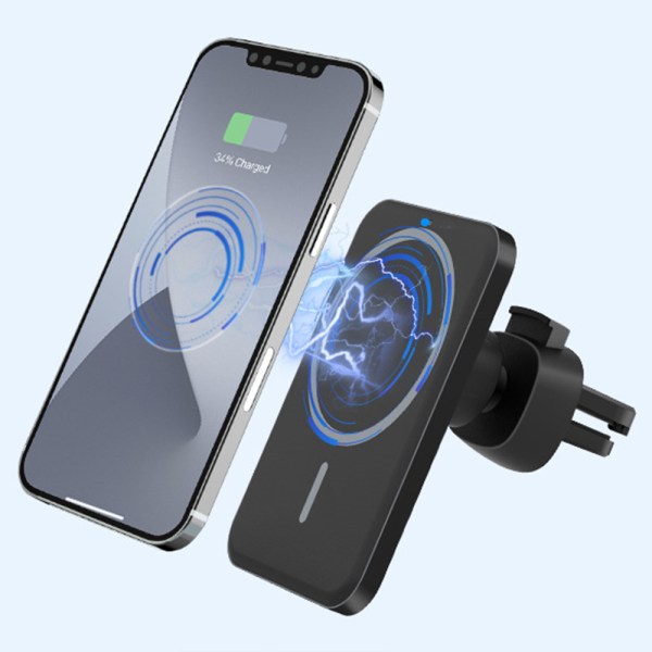 Magnetisk trådløs biltelefonlader for iPhone 14/13 Justerbar