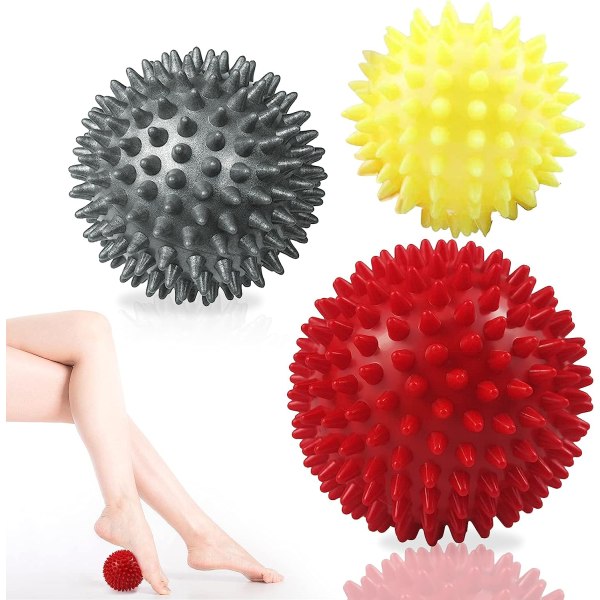 3-delt pindsvin massagebold sæt til ryg, ben, fødder og hænder