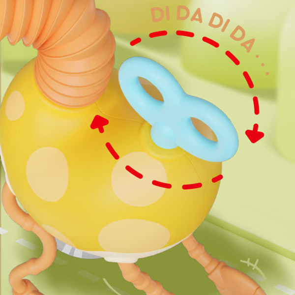 Giraf træk-legetøj i silikone - Træk-legetøj til babyer - Sensorisk legetøj til udvikling af færdigheder og taktil stimulering