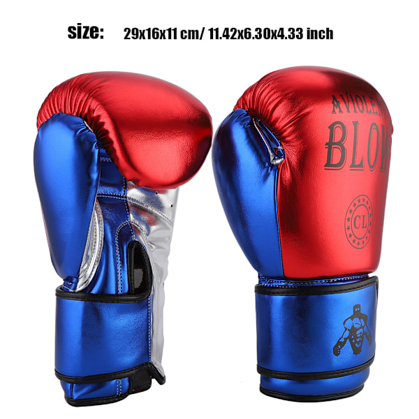 1 Pair Unisex PU Boxing Gloves Sanda Punching Sparring Sandbag Training MittsRed