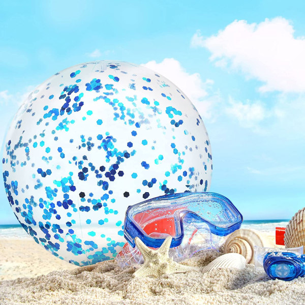 5 Pack Beach Ball Jumbo Pool Leker Baller Giant Confettis