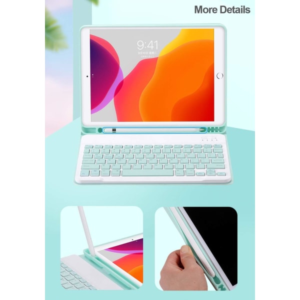 iPad Air 4 case med mus, bakgrundsbelysning Avtagbar Slim
