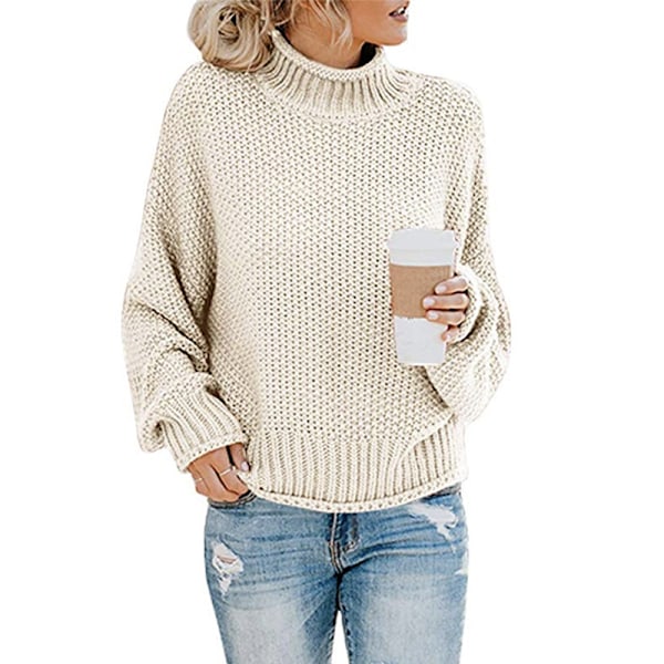 Autumn And Winter Sweater European And American Women'S Thick Line High Collar Pullover Sweater Women