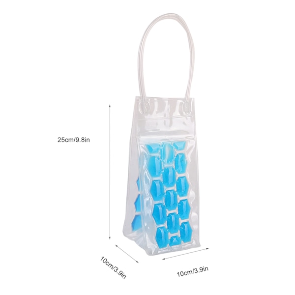 1 Piece Portable Gel Beads Beer Cooler Outdoor Wine Cooling Bag (Blue)