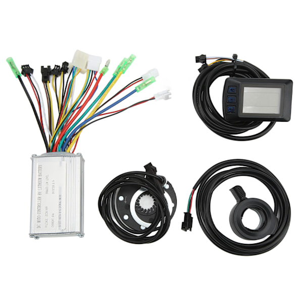 Electric Bike Motor Controller 15A Common Controller 36V 48V with OMT‑M3 Panel Thumb Throttle for 250W 350W Motor