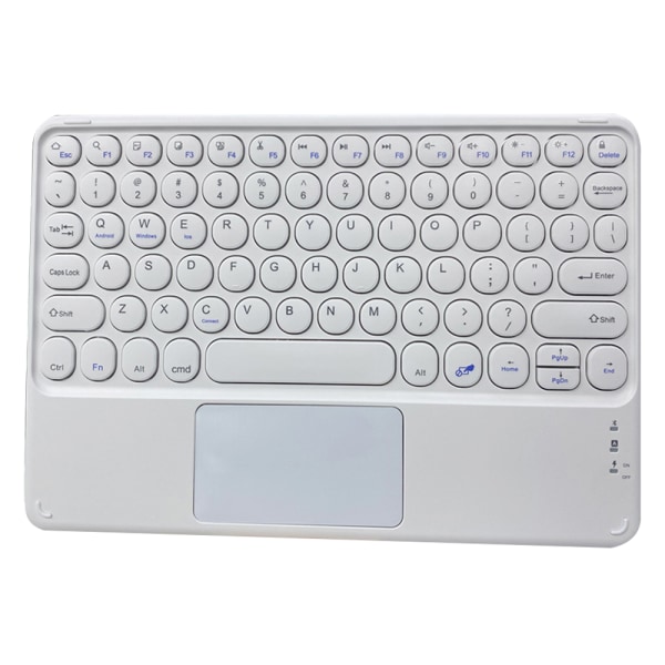 10 tommer Bluetooth Keyboard Touch, trådløst tastatur Ultra-Slank