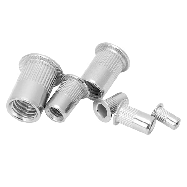 205pcs Stainless Steel Rivet Nut Set Mixed Flat Head Insert Rivet Nut Hardware Parts