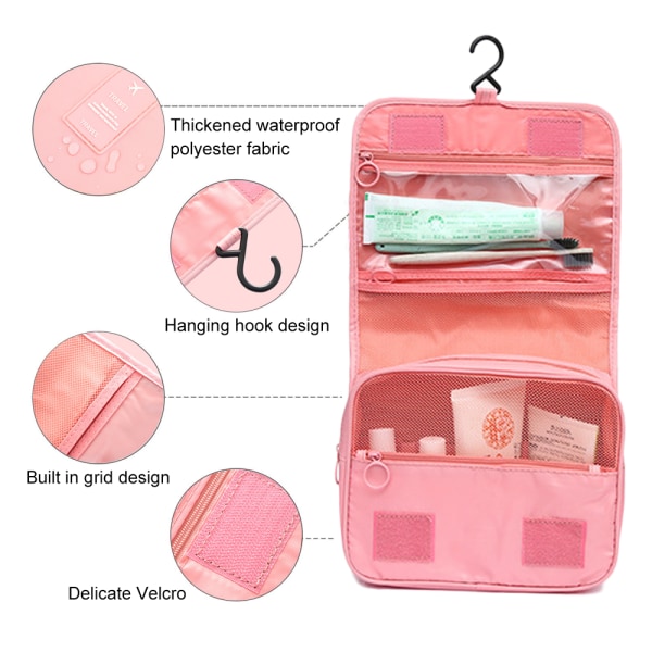 Hängande Toalettväska Resväska för Toalettartiklar Make Up Bag